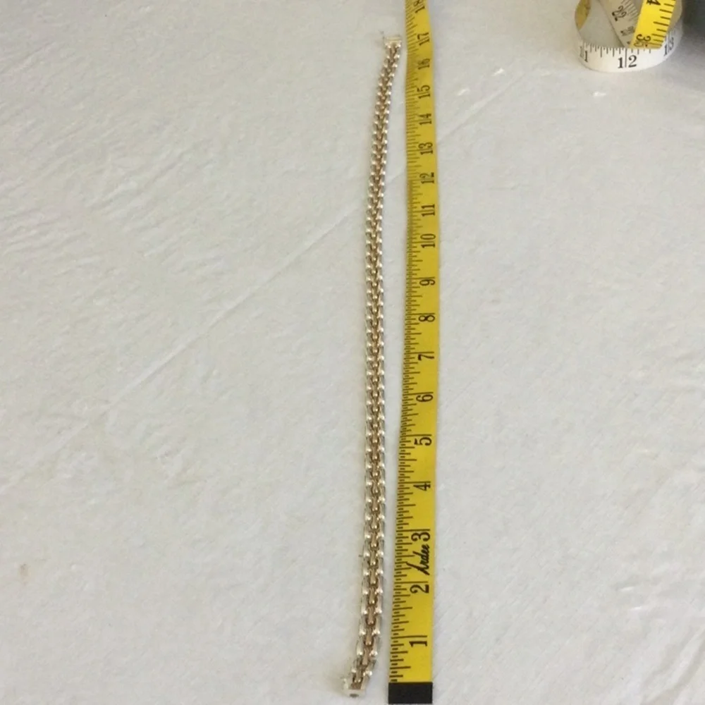 Women’s Two Tone Sterling Sliver 925  Necklace  *